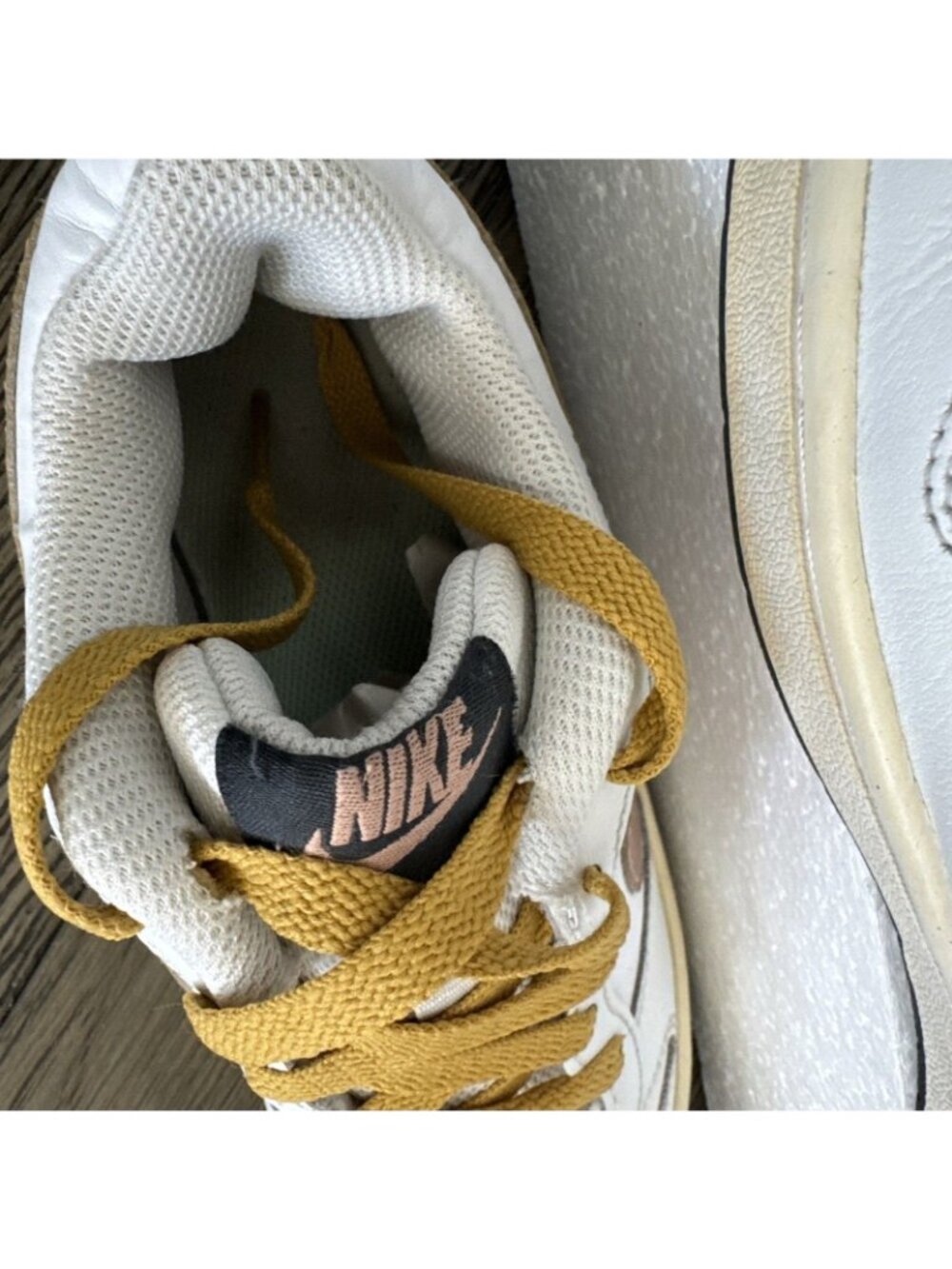 Nike Youth Court Borough Low 2 Shoes White Bronze Yellow US 5Y BQ5448-116 - Picture 5 of 16